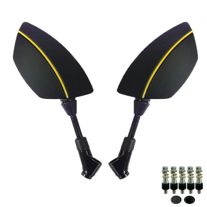 Motorcycle Mirror Set with Aerodynamic Design and High Stability
