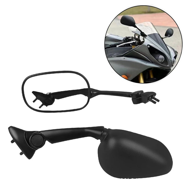 Motorcycle rearview mirror with adjustable arm and modern design