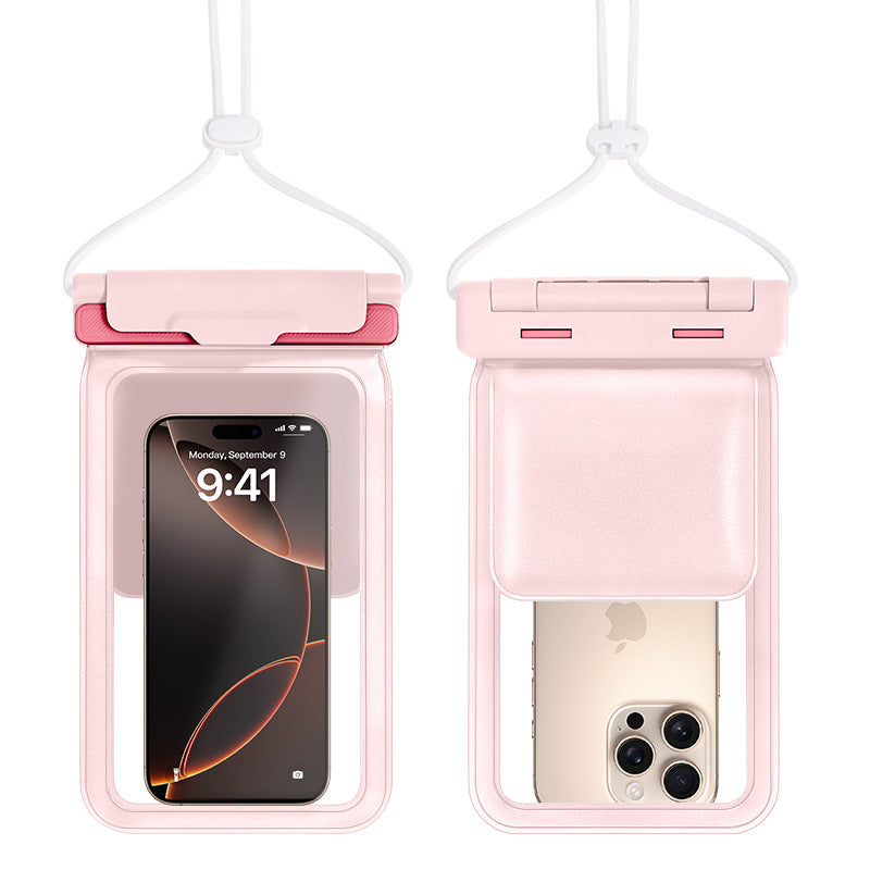 Water-repellent smartphone case with neck strap |