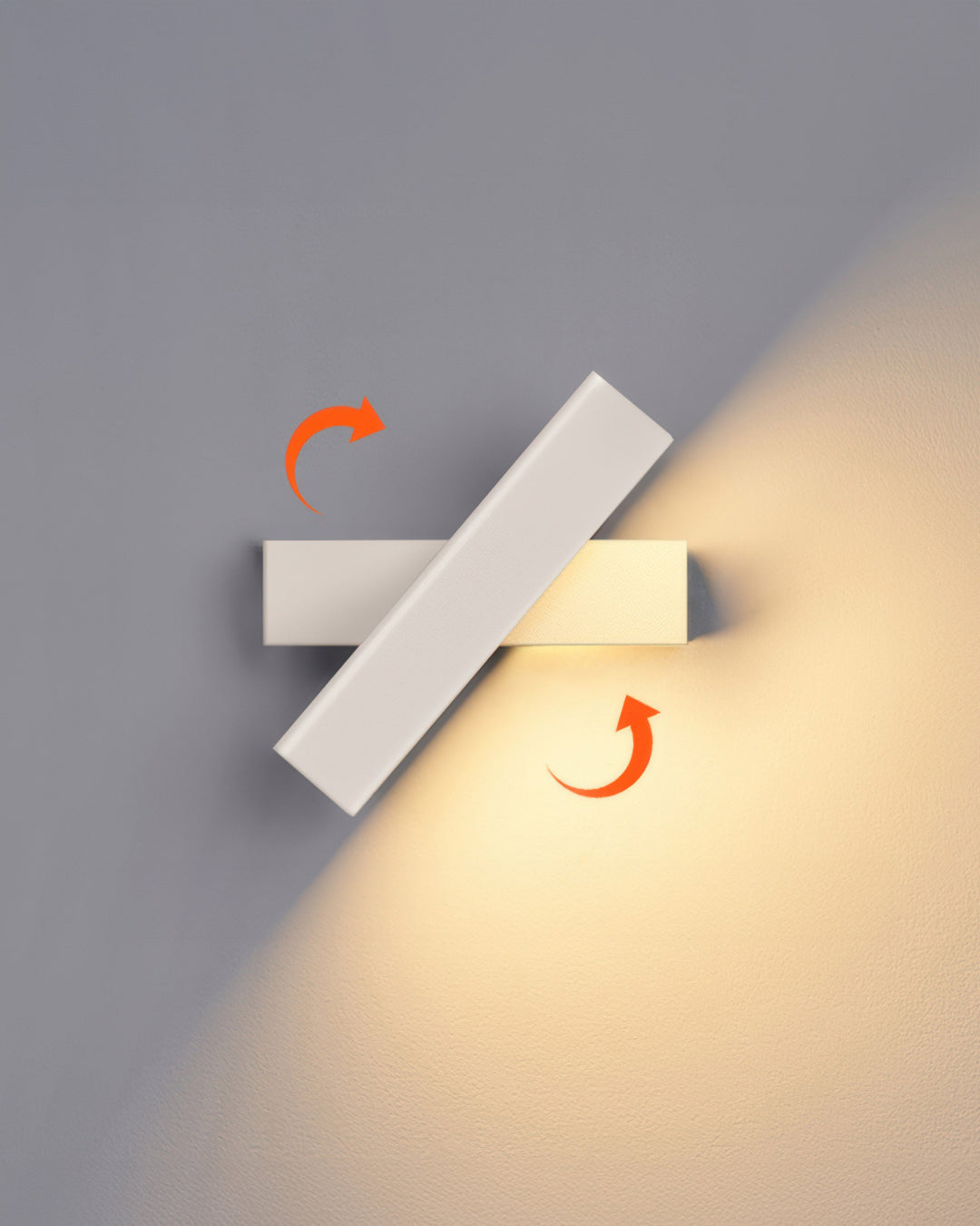 Rotatable wall lamp with Nordic wood grain