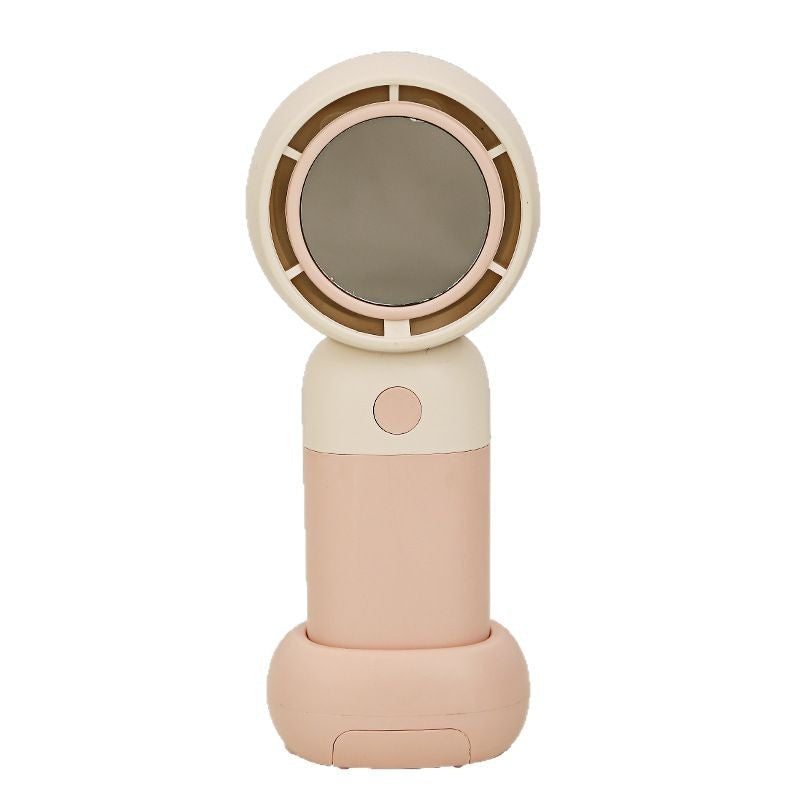 Women Portable Handheld Fan with Mirror