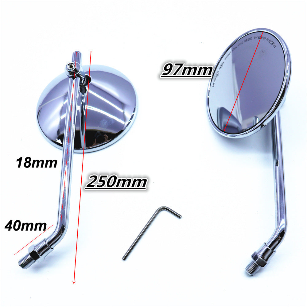 Motorcycle rearview mirror with adjustable design
