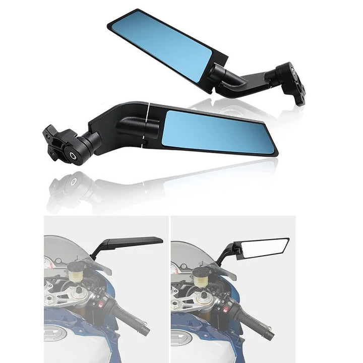 Adjustable motorcycle rearview mirrors with high-quality mounting system