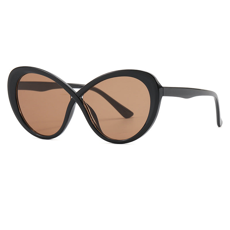 Women Cat-Eye Sunglasses with Mirrored Lenses
