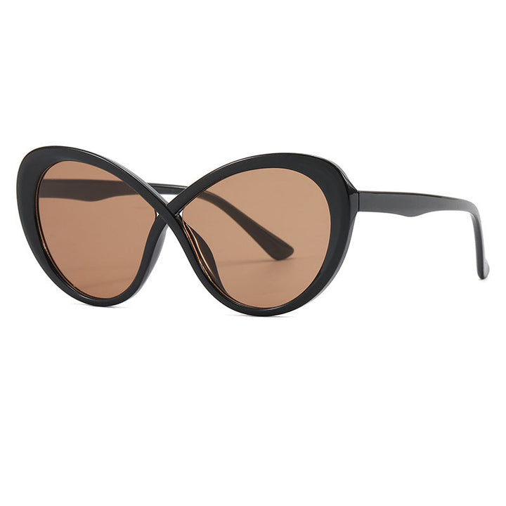 Women Cat-Eye Sunglasses with Mirrored Lenses