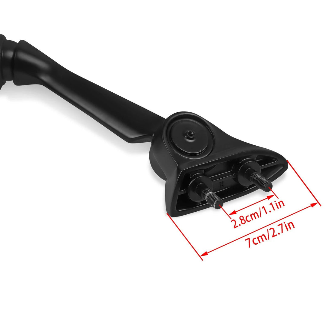 Motorcycle rearview mirror with adjustable arm and modern design