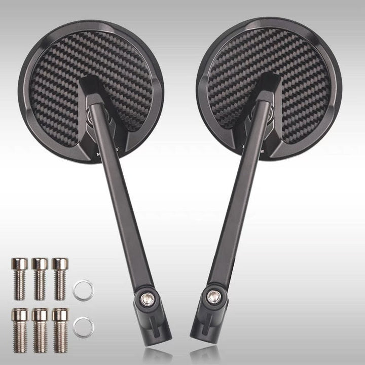 Motorcycle rearview mirror with modern design made of aluminum
