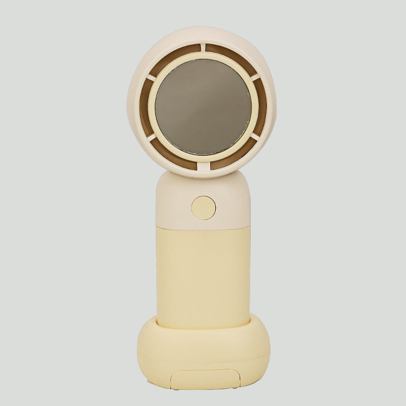 Women Portable Handheld Fan with Integrated Mirror