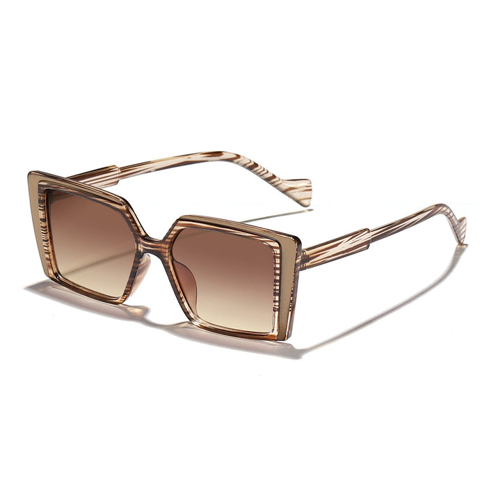 Women elegant square sunglasses with mirrored lenses