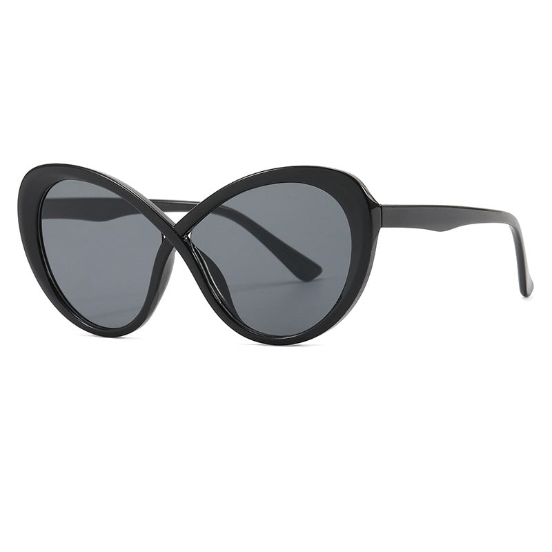 Women Cat-Eye Sunglasses with Mirrored Lenses