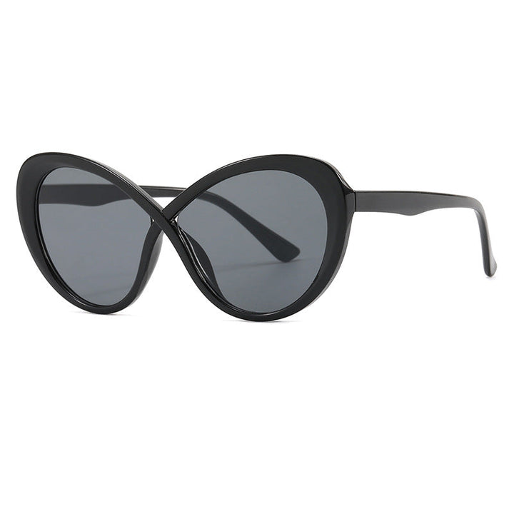 Women Cat-Eye Sunglasses with Mirrored Lenses