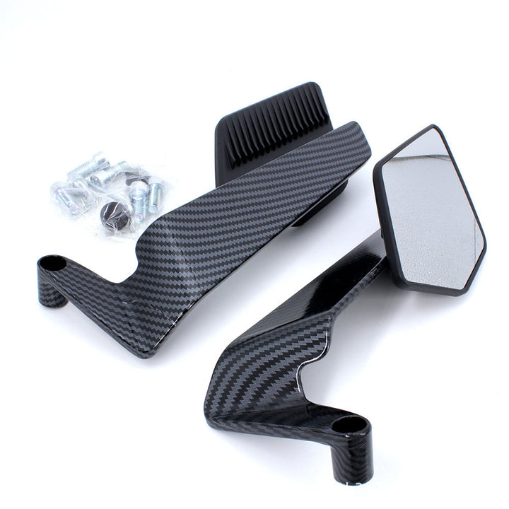 Motorcycle rearview mirror with modern, aerodynamic design