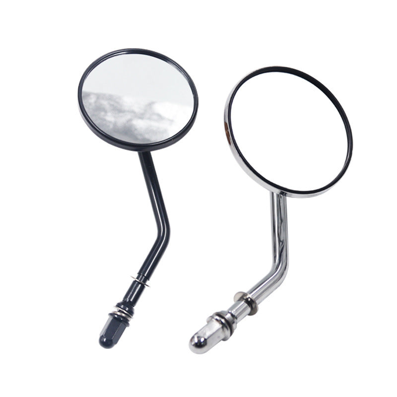 Motorcycle rearview mirror with adjustable arm and light effect