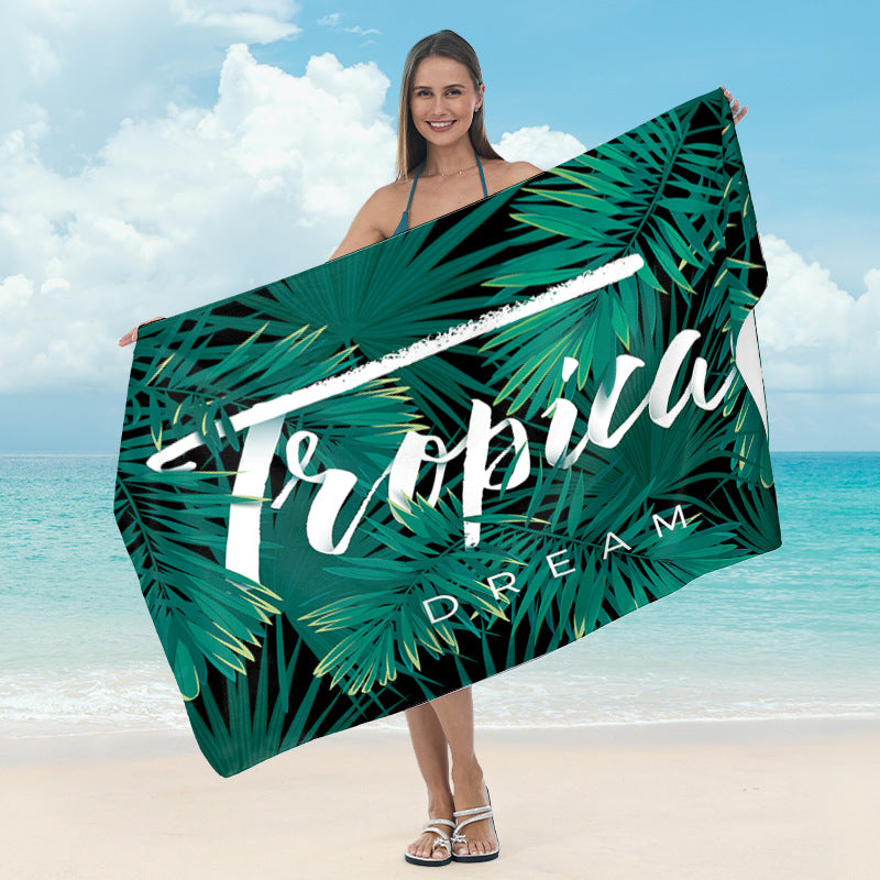Beach towel with mirrored mandala design