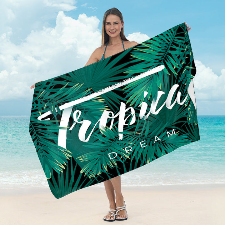 Beach towel with mirrored mandala design