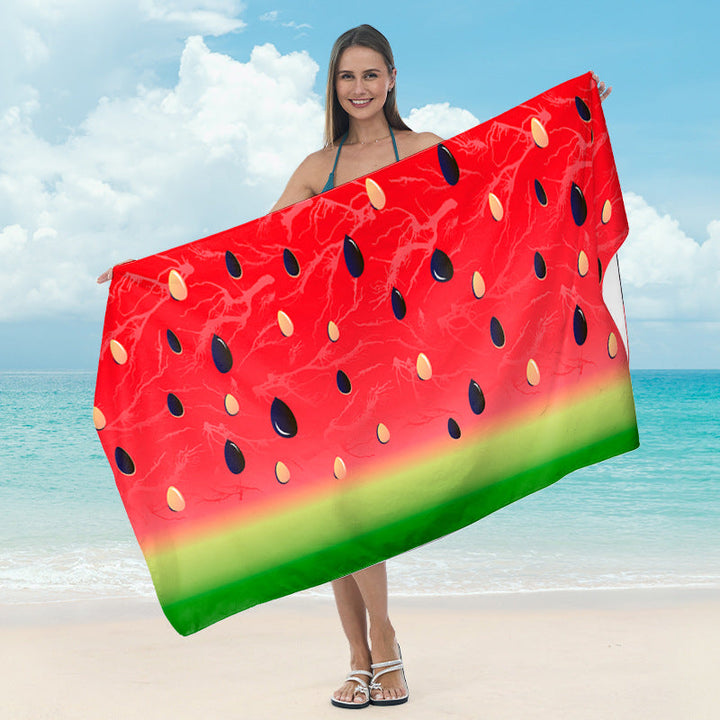Beach towel with mirrored mandala design