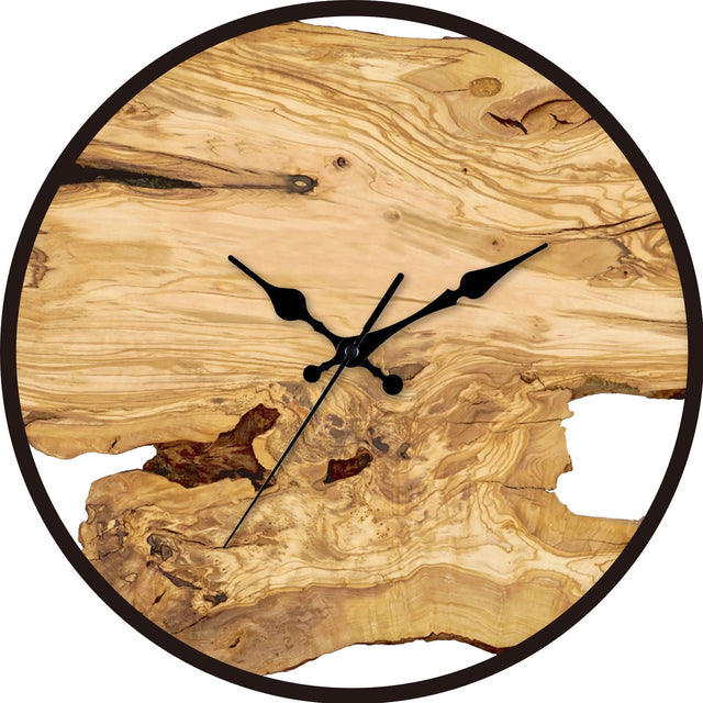 Wood imitation acrylic silent wall clock for the living room 30 cm