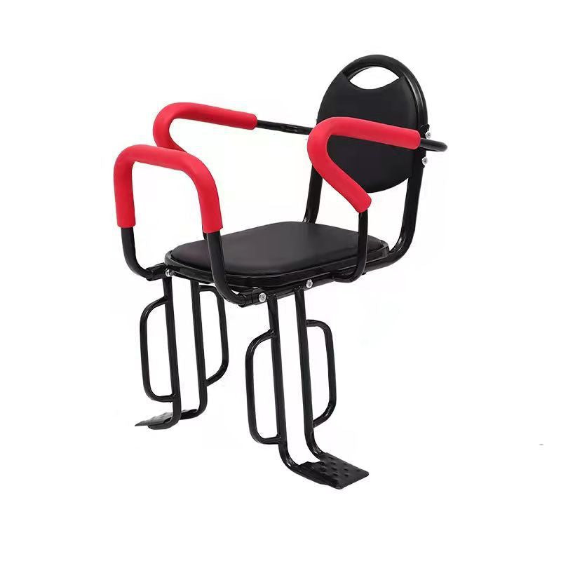 toddler safety bike seat with adjustable five-point harness padded armrests and footrests