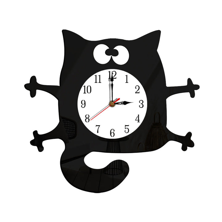 Silent Cat Wall Decoration Clock for Children&