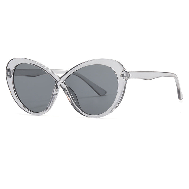 Women Cat-Eye Sunglasses with Mirrored Lenses
