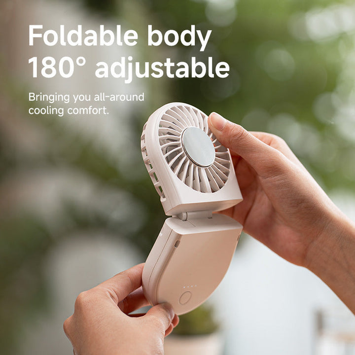 Unisex Compact Rechargeable Handheld Mirror Fan