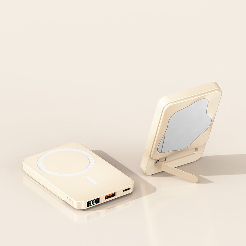 Portable Power Bank with Integrated Mirror