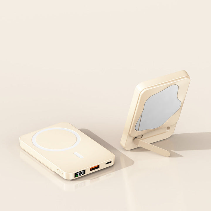 Portable Power Bank with Integrated Mirror