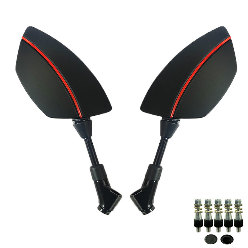 Motorcycle Mirror Set with Aerodynamic Design and High Stability