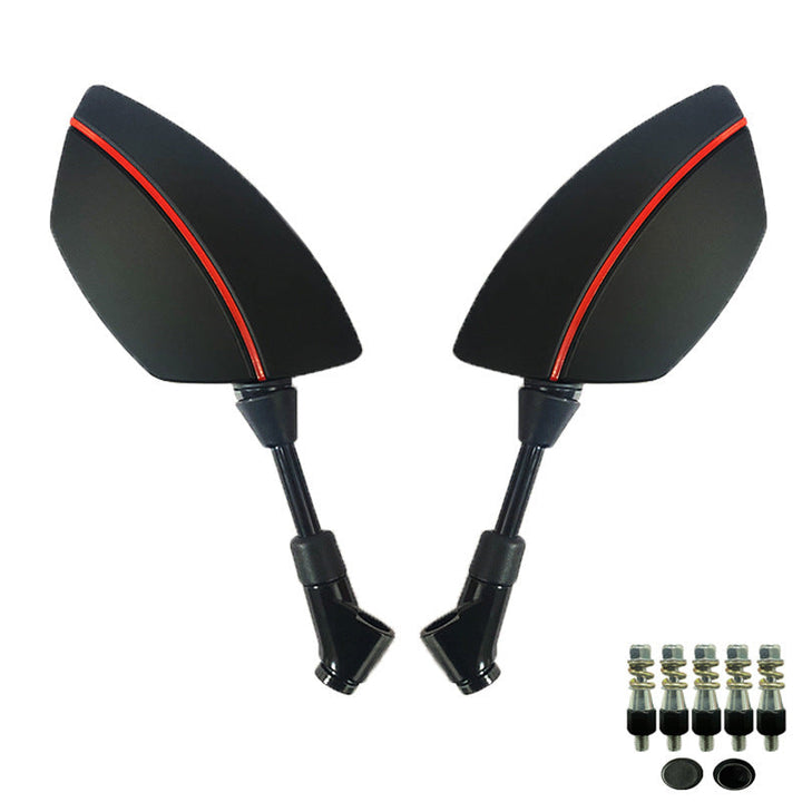 Motorcycle Mirror Set with Aerodynamic Design and High Stability