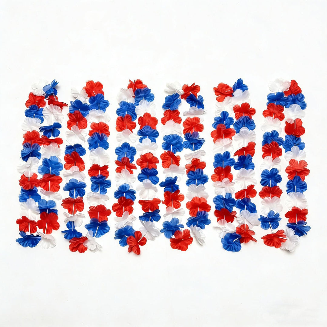 Unisex nan Hawaiian flower collar made of lightweight fabric flowers for party Luau
