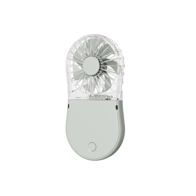 Unisex Portable Rechargeable Handheld Fan with LED Mirror
