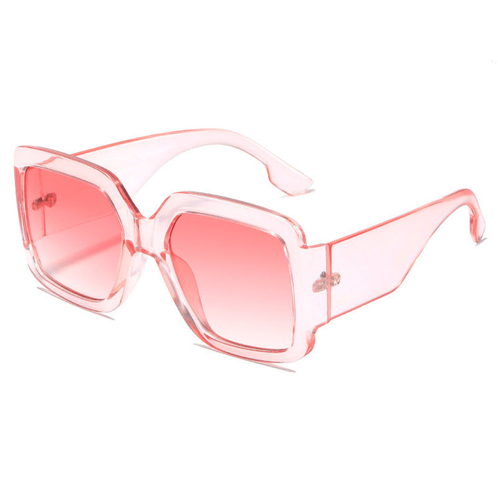Women modern square sunglasses with mirror lenses