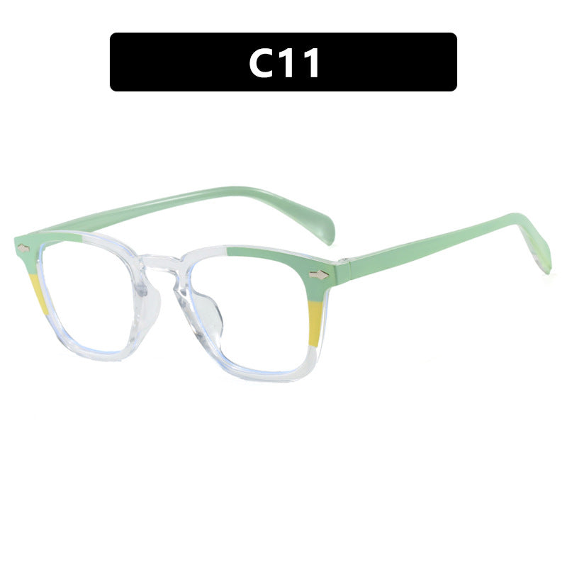 Women’s modern square sunglasses with mirrored UV protection