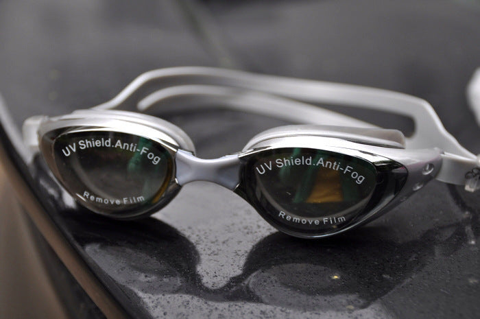 High-performance swimming goggles with mirrored lenses and precise fit