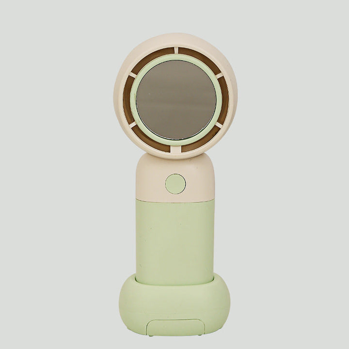 Women Portable Handheld Fan with Mirror