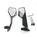 Motorcycle rearview mirror with modern, aerodynamic design