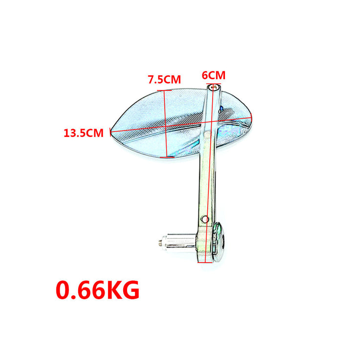 Ergonomic motorcycle rearview mirror with scratch-resistant surface
