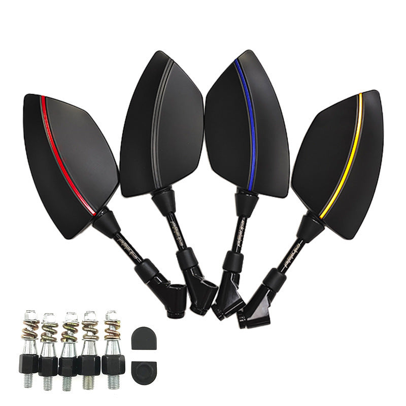 Motorcycle Mirror Set with Aerodynamic Design and High Stability