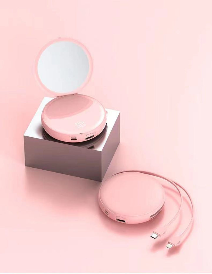 Portable mirror with USB charging function
