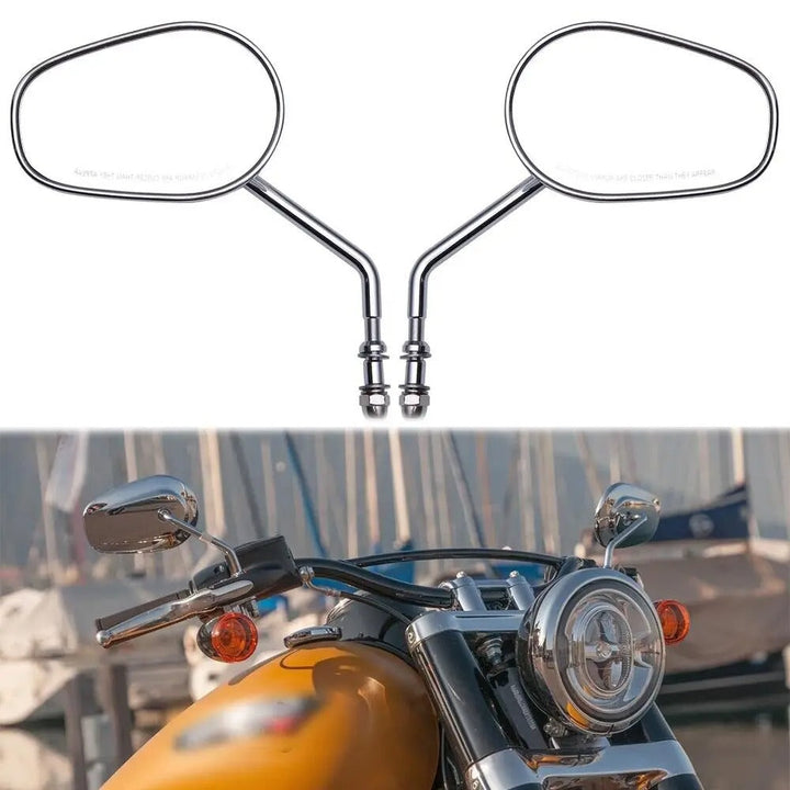 Adjustable Motorcycle Rearview Mirror with High-Quality Chrome Finish