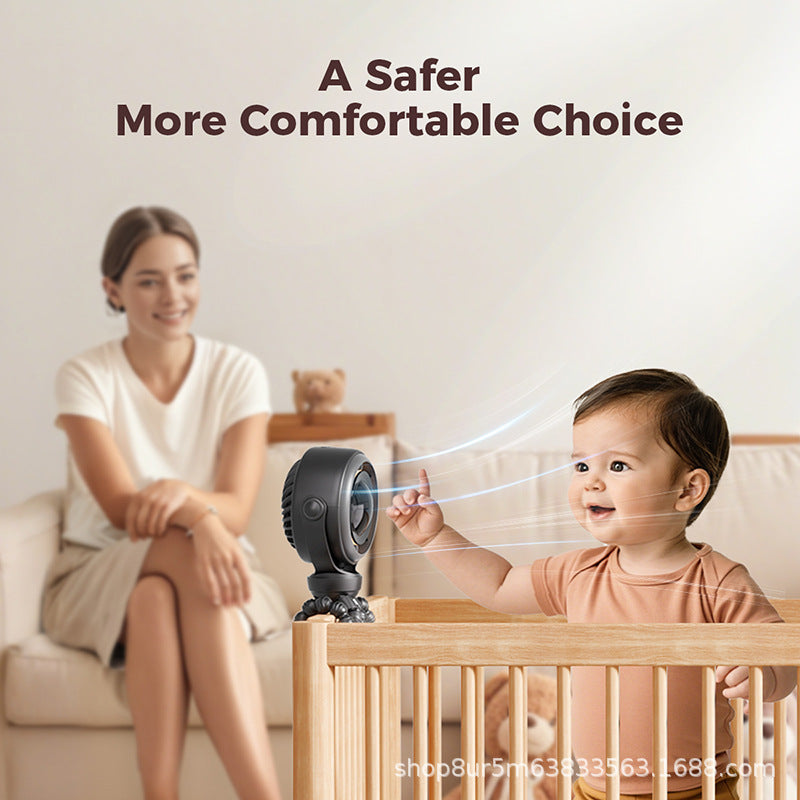 Unisex nan flexible clamp fan with bendable stand arms and LED night light