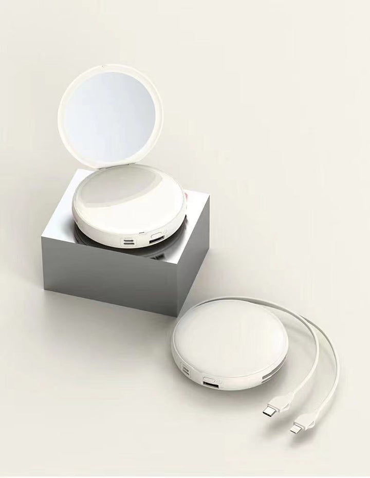 Portable mirror with USB charging function