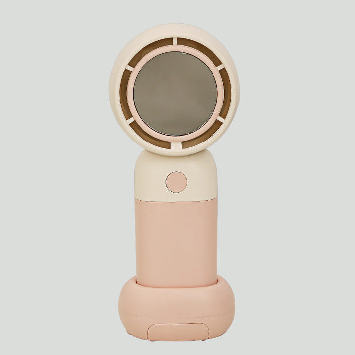 Women Portable Handheld Fan with Mirror