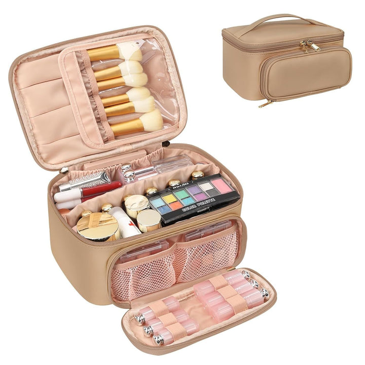 Cosmetic Organizer with Compartments and Mirror