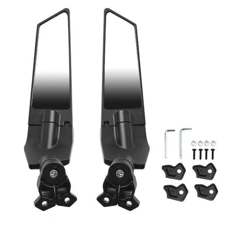 Adjustable motorcycle rearview mirrors with high-quality mounting system