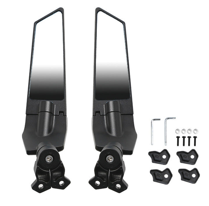 Adjustable motorcycle rearview mirrors with high-quality mounting system