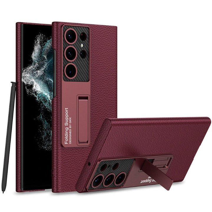 Luxurious, ultra-thin leather phone case, shockproof, for Samsung Galaxy 23