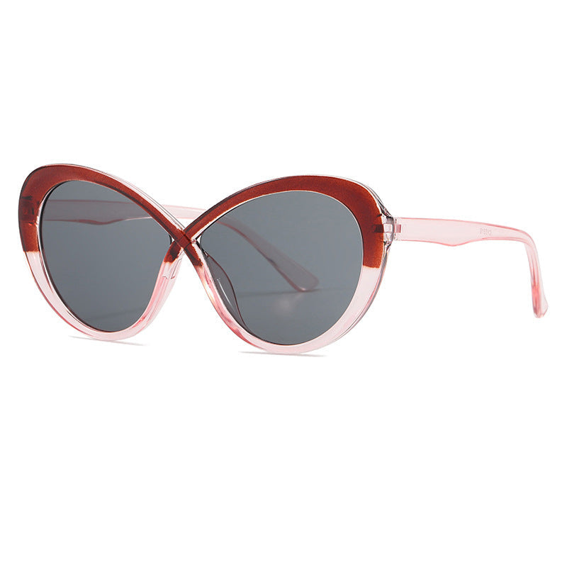 Women Cat-Eye Sunglasses with Mirrored Lenses