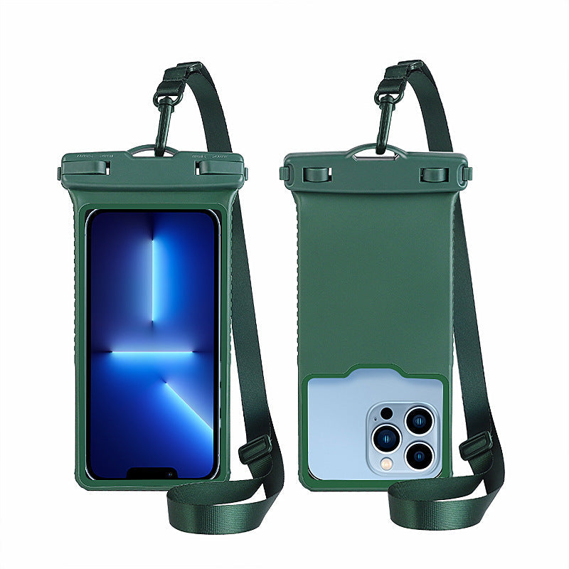 Unisex waterproof smartphone case with adjustable carrying strap
