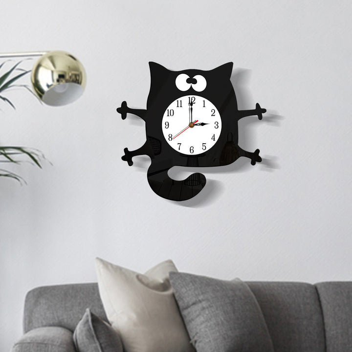 Silent Cat Wall Decoration Clock for Children&